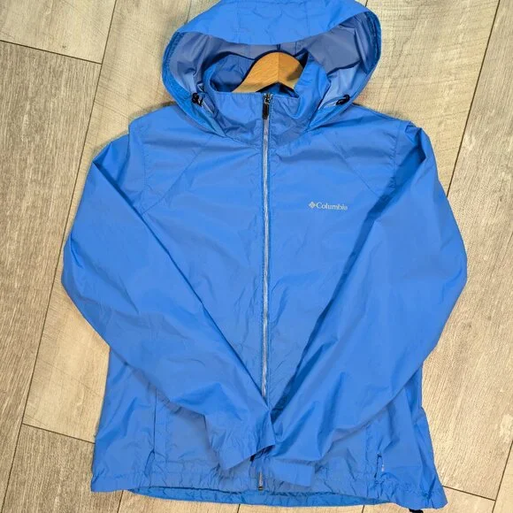Columbia Switchback III Windbreaker Jacket Sky Blue Lightweight Hooded | XL NWOT - Picture 8 of 17